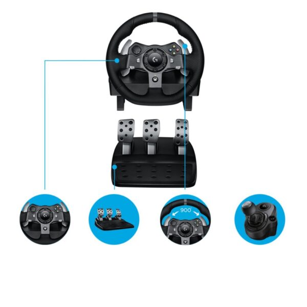 Logitech G G920 Driving Force Zwart USB 2.0 Stuurwiel + pedalen Analoog/digitaal PC, Xbox One, Xbox Series S, Xbox Series X - Afbeelding 6