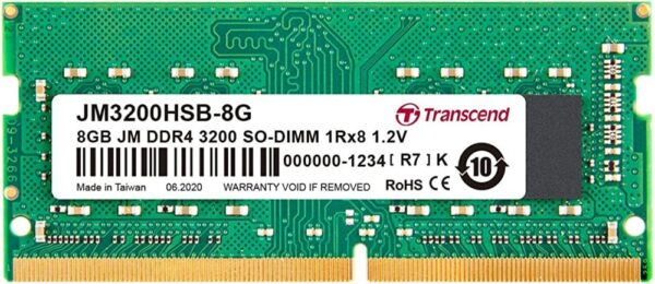 Transcend JetRam JM3200HSB-8G geheugenmodule 8 GB 1 x 8 GB DDR4 3200 MHz