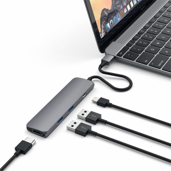 Satechi ST-CMAM interface hub USB 3.2 Gen 1 (3.1 Gen 1) Type-C 5000 Mbit/s Grijs - Afbeelding 5