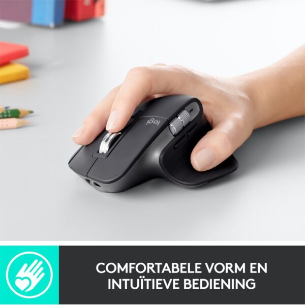 Logitech MX Master 3 muis Rechtshandig RF-draadloos + Bluetooth Laser 4000 DPI - Afbeelding 12