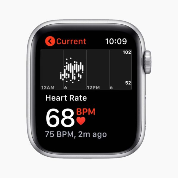 Apple Watch SE (2020) 40mm Aluminum Silver Wifi White Sport Band - C-grade - Afbeelding 3