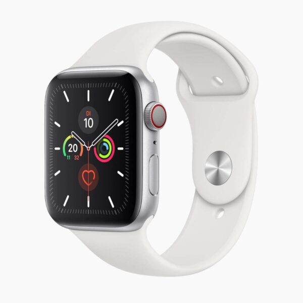 Apple Watch Series 5 40mm Aluminum Silver Wifi White Sport Band - A-grade - Afbeelding 2