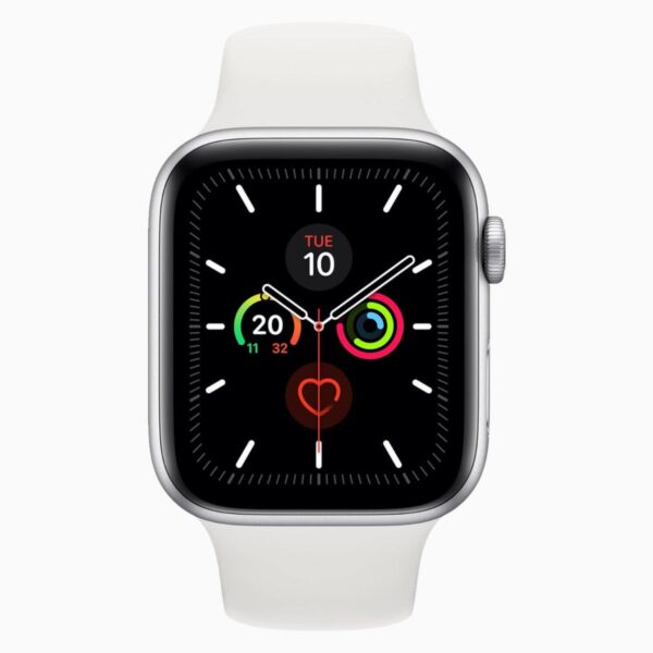 Apple Watch Series 5 40mm Aluminum Silver Wifi White Sport Band - A-grade