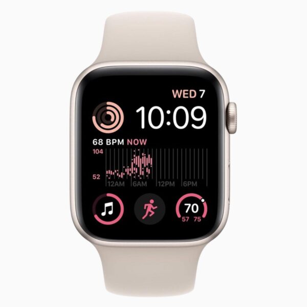 Apple Watch SE (2022) 40mm Aluminum Starlight Wifi White Sport Band - B-grade