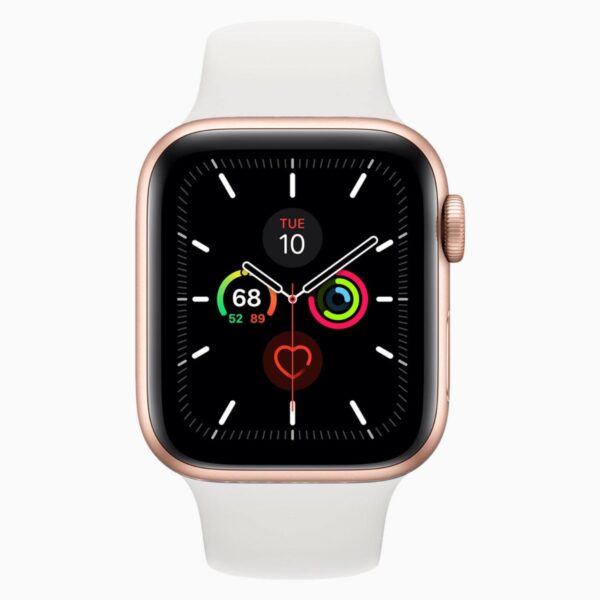 Apple Watch Series 5 40mm Aluminum Gold Wifi + Wifi White Sport Band - A-grade - Afbeelding 3