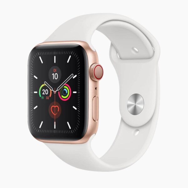 Apple Watch Series 5 40mm Aluminum Gold Wifi + Wifi White Sport Band - A-grade - Afbeelding 4