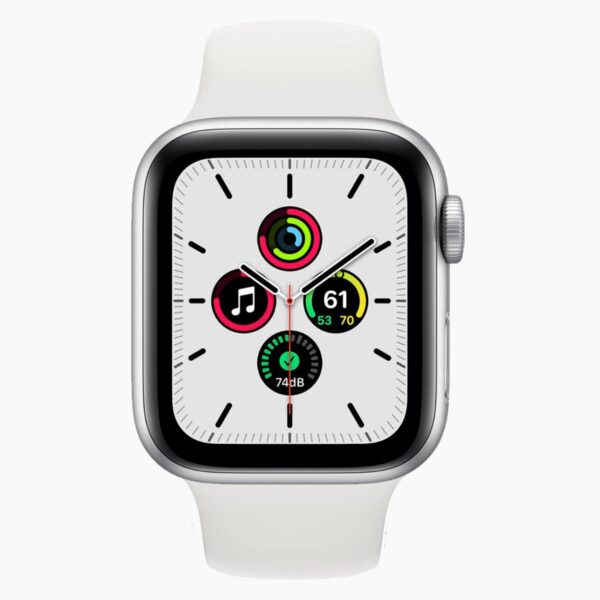 Apple Watch SE (2020) 40mm Aluminum Silver Wifi White Sport Band - C-grade