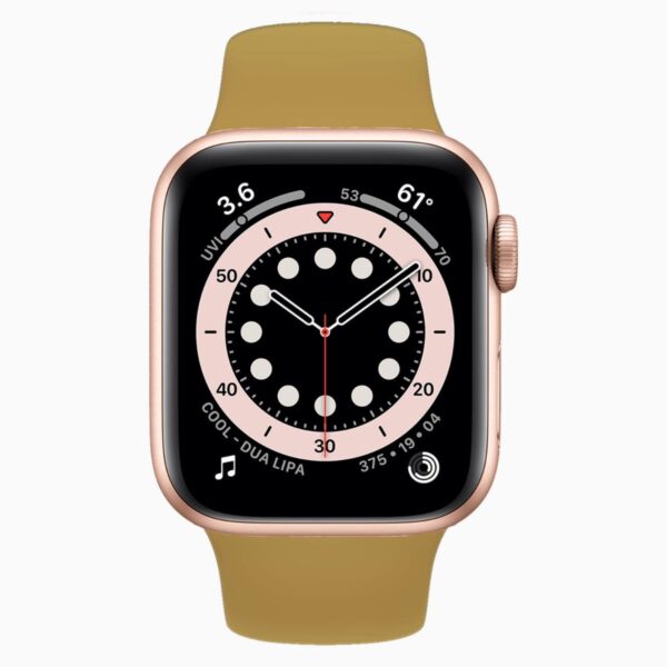 Apple Watch Series 6 44mm RVS Gold Wifi + 4G Golden Sport Band - A-grade - Afbeelding 3