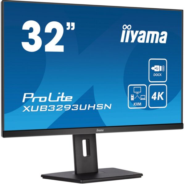 iiyama ProLite XUB3293UHSN-B5 computer monitor 80 cm (31.5") 3840 x 2160 Pixels 4K Ultra HD LCD Zwart OPEN BOX - Afbeelding 3