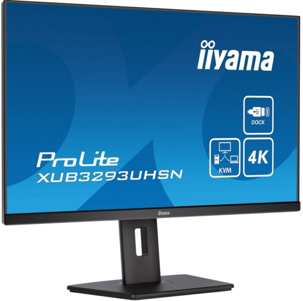 iiyama ProLite XUB3293UHSN-B5 computer monitor 80 cm (31.5") 3840 x 2160 Pixels 4K Ultra HD LCD Zwart OPEN BOX - Afbeelding 4