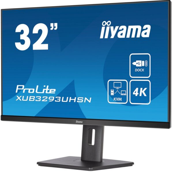 iiyama ProLite XUB3293UHSN-B5 computer monitor 80 cm (31.5") 3840 x 2160 Pixels 4K Ultra HD LCD Zwart OPEN BOX - Afbeelding 5