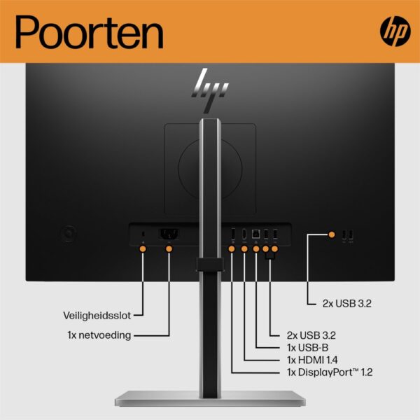 MON HP E24 G5 23.8 Inch 1920x1080 (Full HD) IPS 75HZ DP HDMI - Afbeelding 9