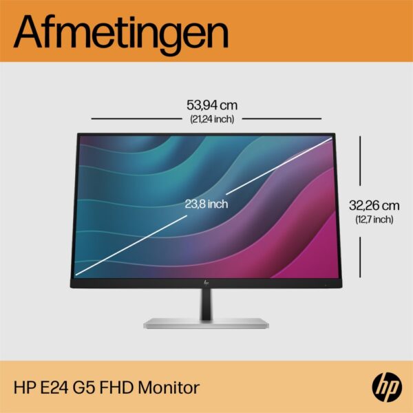 MON HP E24 G5 23.8 Inch 1920x1080 (Full HD) IPS 75HZ DP HDMI - Afbeelding 12