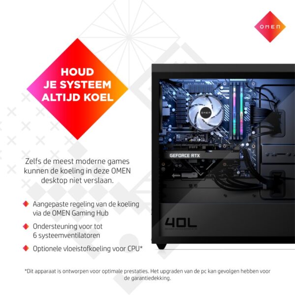 HP Omen i7-12700K Z690 32GB 3.733Mhz 2X1TB RTX3080 10GB W11 - Afbeelding 19