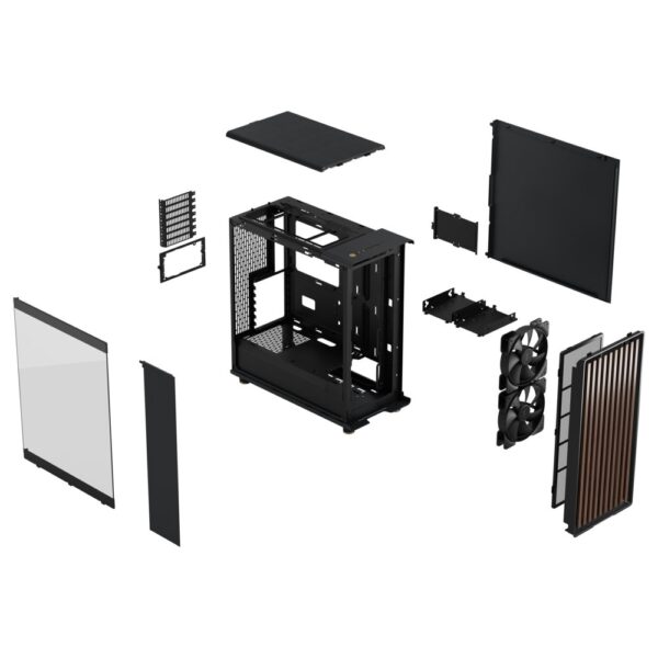 Case Fractal Design North Zwart TG Clear Charcoal Black ATX - Afbeelding 9