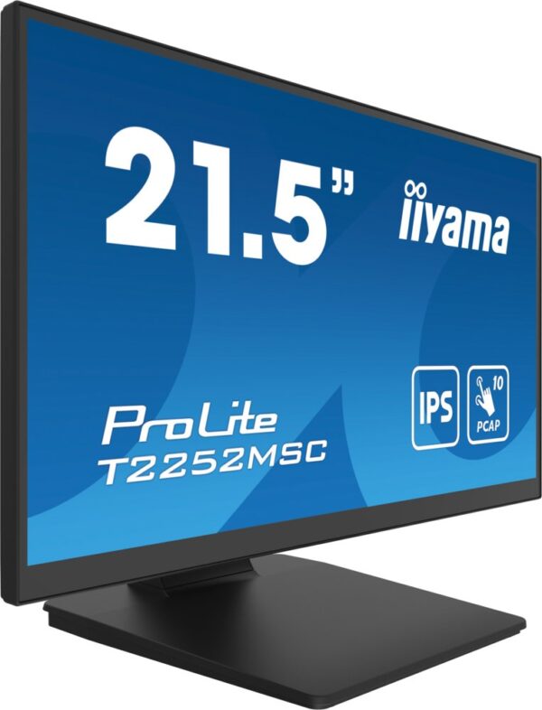 MON iiyama ProLite 21.5" 1920 x 1080 Full HD Touchscreen zwart - Afbeelding 3