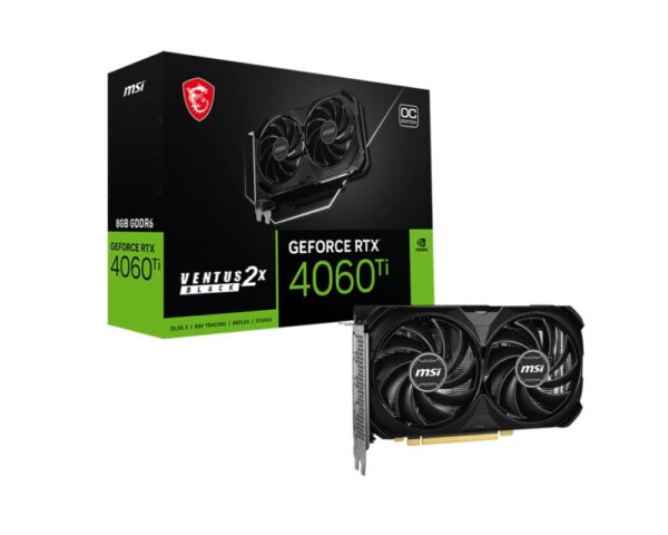 MSI VENTUS GEFORCE RTX 4060 TI 8G 2X BLACK E NVIDIA 8 GB GDDR6