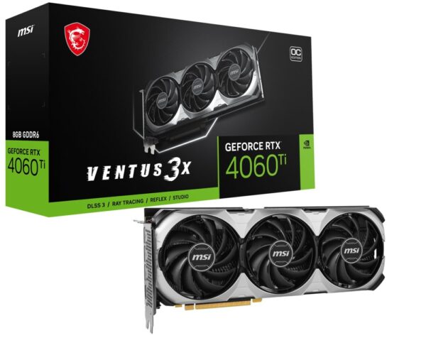 MSI VENTUS GeForce RTX 4060 Ti 3X 8G OC NVIDIA 8 GB GDDR6 - Afbeelding 3