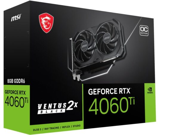 MSI GeForce RTX 4060 Ti VENTUS 2X BLACK 8G OC NVIDIA 8 GB GDDR6 - Afbeelding 10