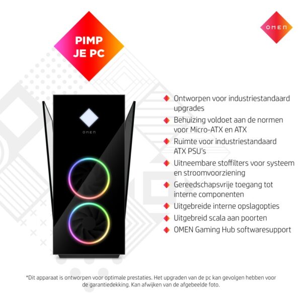 HP Omen Ryzen9 5900 32GB 3.733MHZ 1TB RTX3070 8GB W11 - Afbeelding 13