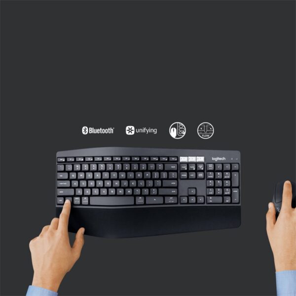 Logitech MK850 Performance toetsenbord Inclusief muis RF-draadloos + Bluetooth QWERTZ Duits Zwart - Afbeelding 7