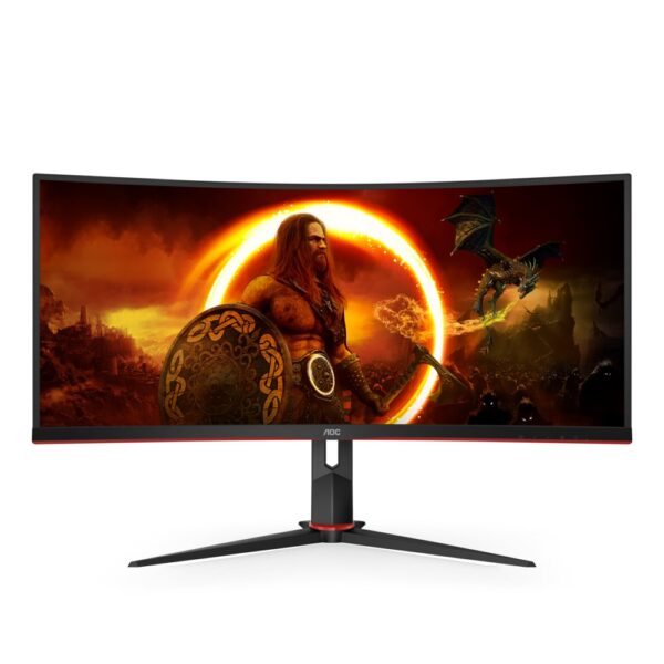 AOC G2 CU34G2X/BK computer monitor 86,4 cm (34") 3440 x 1440 Pixels Quad HD LED Zwart, Rood - Afbeelding 4