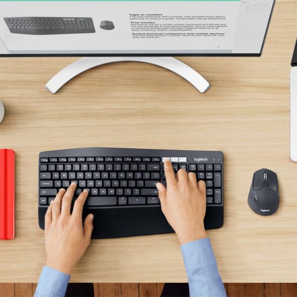 Logitech MK850 Performance toetsenbord Inclusief muis RF-draadloos + Bluetooth QWERTZ Duits Zwart - Afbeelding 4