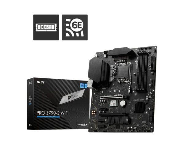 MSI PRO Z790-S WIFI | Socket LGA 1700 | Intel Z790 | 4xDDR5 | ATX | Moederbord