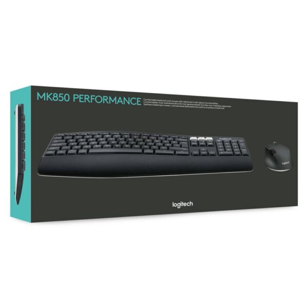 Logitech MK850 Performance toetsenbord Inclusief muis RF-draadloos + Bluetooth QWERTZ Duits Zwart - Afbeelding 8