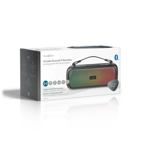 Nedis SPBB316BK draagbare luidspreker Draadloze stereoluidspreker Zwart 15 W - Afbeelding 13