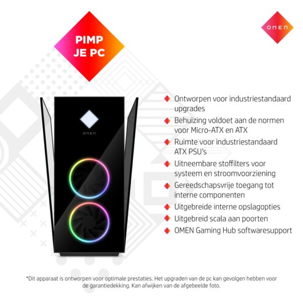 HP Omen i7-12700K Z690 32GB 3.733Mhz 2X1TB RTX3080 10GB W11 - Afbeelding 14