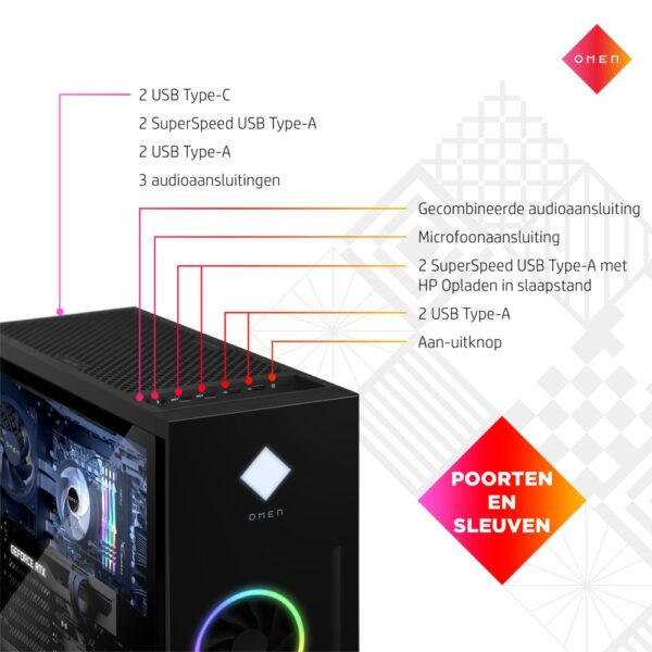 HP Omen Ryzen9 5900 32GB 3.733MHZ 1TB RTX3070 8GB W11 - Afbeelding 11