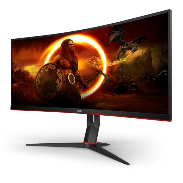 AOC G2 CU34G2X/BK computer monitor 86,4 cm (34") 3440 x 1440 Pixels Quad HD LED Zwart, Rood - Afbeelding 5