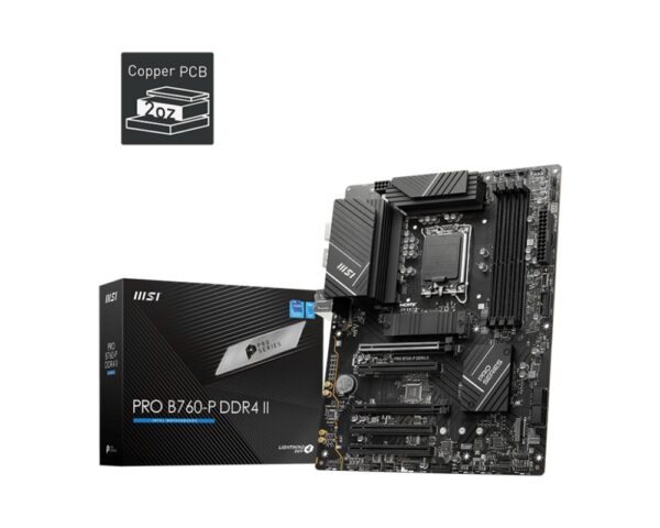 MSI PRO B760-P DDR4 II | Socket LGA 1700 | Intel B760 | 4xDDR4 | ATX | Moederbord