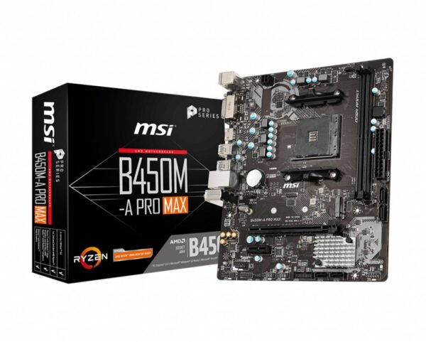 MSI B450M-A PRO MAX | Socket AM4 | AMD B450 | 2xDDR4 | Micro-ATX | Moederbord