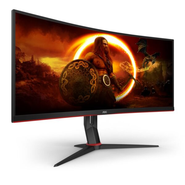 AOC G2 CU34G2X/BK computer monitor 86,4 cm (34") 3440 x 1440 Pixels Quad HD LED Zwart, Rood - Afbeelding 6