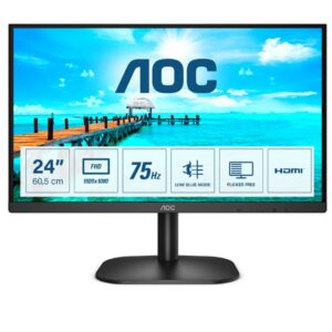 MON AOC 23.8 F-HD / VGA / DVI / VESA / Black RENEWED