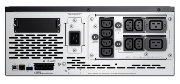 APC Smart-UPS X SMX2200HV Noodstroomvoeding - 2200VA, 8x C13, 2x C19 uitgang, USB, short depth - Afbeelding 4