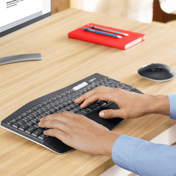Logitech MK850 Performance toetsenbord Inclusief muis RF-draadloos + Bluetooth QWERTZ Duits Zwart - Afbeelding 9