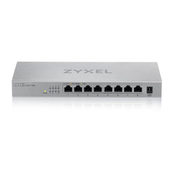 Zyxel MG-108 Unmanaged 2.5G Ethernet (100/1000/2500) Staal - Afbeelding 3