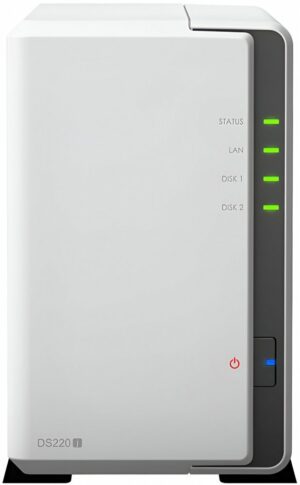 Synology DiskStation DS220J NAS 8TB | 2 Drive Bays | Inclusief 2 x 4TB HDD | 1x Gigabit Ethernet | Wit