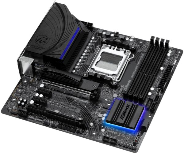 Asrock B650M PG Riptide | Socket AM5 | AMD B650 | 4xDDR5 | Micro-ATX | Moederbord | Renewed - Afbeelding 4