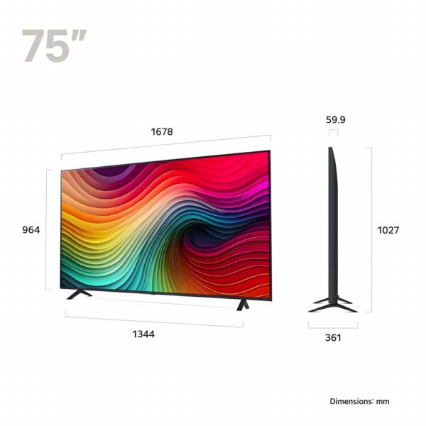 LG NanoCell 75NANO82T6B | 75'' Ultra HD 4K | NanoCell Smart TV | Wifi | WebOS | HDR10 | 60Hz - Afbeelding 6