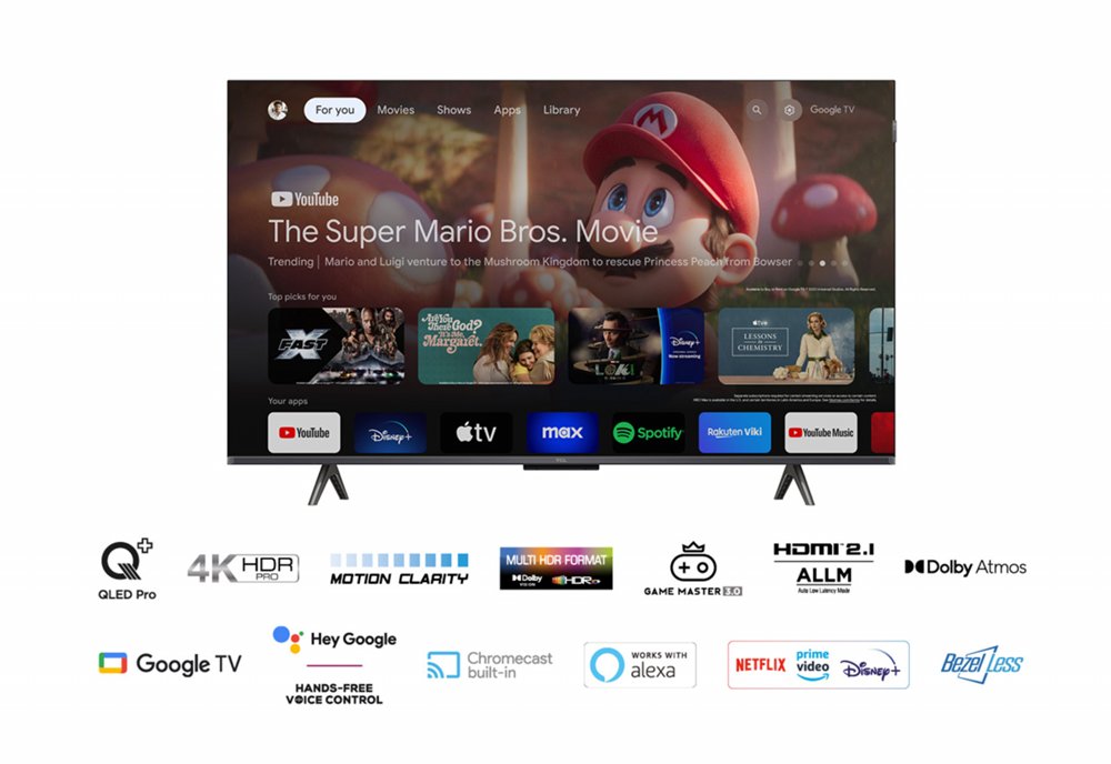 TCL 43C655 | 43'' Ultra HD 4K | QLED Smart TV | Wifi | Google TV | Local Dimming | Dolby Vision | 60Hz - Afbeelding 6
