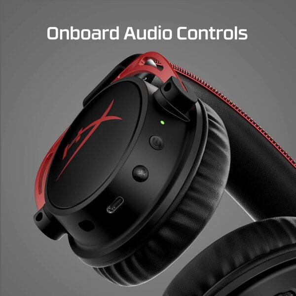 HyperX Cloud Alpha | Draadloze Over-ear Gaming Headset | USB-A | Zwart/Rood - Afbeelding 3