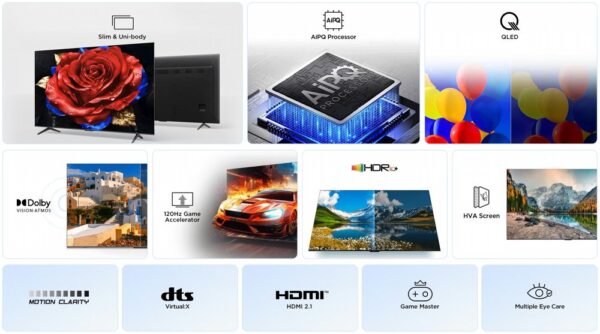TCL 55P79K (2025) | 55'' Ultra HD 4K | QLED Smart TV | Wifi | Google TV | Dolby Vision | 60Hz - Afbeelding 4