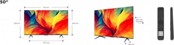 TCL 50QLED780 50'' | Ultra HD 4K | QLED Smart TV | Wifi & Google TV | Quantum Dot Kleursaturatie | HDR10 | 60Hz - Afbeelding 12