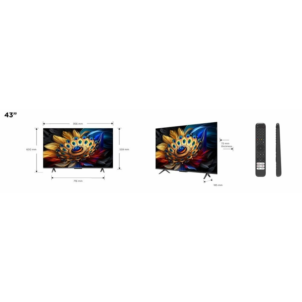 TCL 43C655 | 43'' Ultra HD 4K | QLED Smart TV | Wifi | Google TV | Local Dimming | Dolby Vision | 60Hz - Afbeelding 14