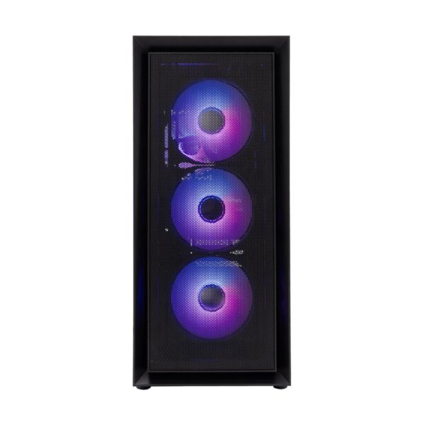 White Shark WARHEAD | Midi Tower Case | Inclusief 4 RGB Fans | Zwart - Afbeelding 4