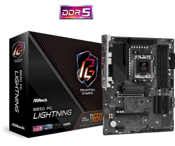 Asrock B650 PG Lightning | Socket AM5 | AMD B650 | 4xDDR5 | ATX | Moederbord | RENEWED - Afbeelding 7